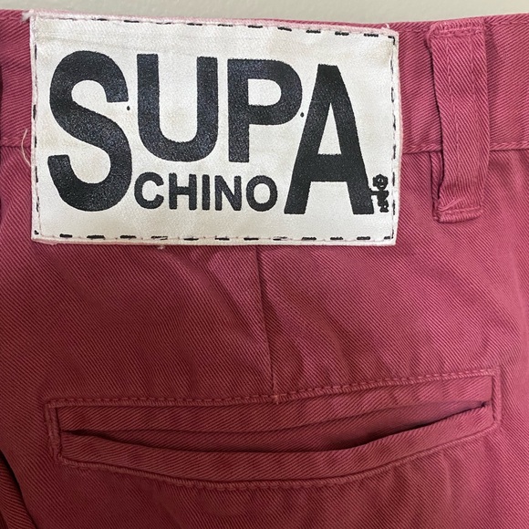 Men’s Burgundy Supa Chino Pants (Size 30 Waist) - Picture 2 of 3
